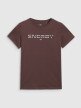 mini: Chłopięcy t-shirt z nadrukiem 4F 4FJRAW25TTSHM3167 - brązowy (5)
