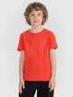 mini: Chłopięcy t-shirt z nadrukiem 4F 4FJRAW25TTSHM3261 - czerwony (3)