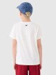 Chłopięcy t-shirt z nadrukiem 4F 4FJRSS25TTSHM2565 - biały