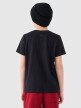 Chłopięcy t-shirt z nadrukiem 4F 4FJRSS25TTSHM2565 - czarny