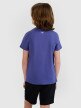 Chłopięcy t-shirt z nadrukiem 4F 4FJRSS25TTSHM2820 - fioletowy