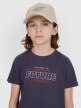 Chłopięcy t-shirt z nadrukiem 4F 4FJRSS25TTSHM2820 - szary