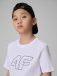 mini: Chłopięcy t-shirt z nadrukiem 4F 4FJRSS26TTSHM3599 - biały (4)