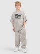 mini: Chłopięcy t-shirt z nadrukiem 4F 4FJRSS26TTSHM3684 - szary (5)