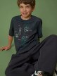 mini: Chłopięcy t-shirt z nadrukiem 4F 4FJRSS26TTSHM3693 - szary (1)