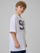 mini: Chłopięcy t-shirt z nadrukiem 4F 4FJRSS26TTSHM3786 - biały (4)