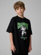 mini: Chłopięcy t-shirt z nadrukiem 4F 4FJRSS26TTSHM3831 - czarny (1)