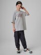 mini: Chłopięcy t-shirt z nadrukiem 4F 4FJRSS26TTSHM3857 - szary (3)