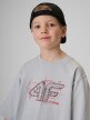 mini: Chłopięcy t-shirt z nadrukiem 4F 4FJRSS26TTSHM3857 - szary (4)
