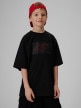 mini: Chłopięcy t-shirt z nadrukiem 4F 4FJRSS26TTSHM3860 - czarny (1)