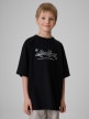 mini: Chłopięcy t-shirt z nadrukiem 4F 4FJRSS26TTSHM3861 - czarny (1)