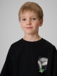 mini: Chłopięcy t-shirt z nadrukiem 4F 4FJRSS26TTSHM3863 - czarny (3)
