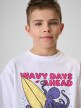 mini: Chłopięcy t-shirt z nadrukiem 4F 4FJRSS26TTSHM3904 - biały (3)
