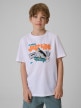 mini: Chłopięcy t-shirt z nadrukiem 4F 4FJRSS26TTSHM4171 - biały (1)