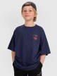4F JUNIOR Chłopięcy tshirt z nadrukiem 4F 4FJWAW25TTSHM2412  granatowy Granatowy