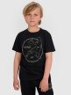 Chłopięcy t-shirt z nadrukiem 4F 4FJWAW25TTSHM2413 - czarny