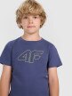 mini: Chłopięcy t-shirt z nadrukiem 4F 4FJWAW25TTSHM2417 - granatowy (4)