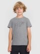 4F JUNIOR Chłopięcy tshirt z nadrukiem 4F 4FJWAW25TTSHM2417  szary Szary