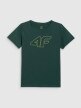 Chłopięcy t-shirt z nadrukiem 4F 4FJWAW25TTSHM2417 - zielony