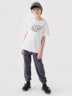 Chłopięcy t-shirt z nadrukiem 4F 4FJWMM00TTSHM2331 - biały