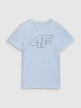 Chłopięcy t-shirt z nadrukiem 4F 4FJWSS25TTSHM2179 - niebieski