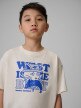mini: Chłopięcy t-shirt z nadrukiem 4F 4FJWSS26TTSHM2814 - biały (4)