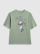 mini: Chłopięcy t-shirt z nadrukiem 4F 4FJWSS26TTSHM3012 - zielony (1)