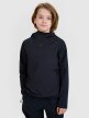 Dziecięca bluza trekkingowa nierozpinana z kapturem 4F 4FJWSS25TFSWU535 - czarna