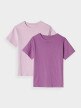 Dziecięcy t-shirt basic (2-pack) 4F 4FJRAW24TTSHU2562 - multikolor