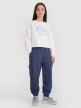 Dziewczęca bluza dresowa nierozpinana bez kaptura 4F 4FJWSS25TSWSF1483 - biała