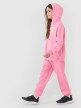 Dziewczęca bluza dresowa nierozpinana z kapturem 4F 4FJASAW24TSWSF2156 - różowa