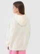 Dziewczęca bluza dresowa nierozpinana z kapturem 4F 4FJASAW24TSWSF2156 - żółta