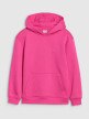 Dziewczęca bluza dresowa nierozpinana z kapturem 4F 4FJRAW24TSWSF1831 - różowa