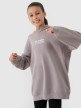 Dziewczęca bluza dresowa nierozpinana z kapturem 4F 4FJRSS25TSWSF2056 - beżowa