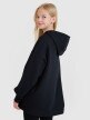 Dziewczęca bluza dresowa nierozpinana z kapturem 4F 4FJRSS25TSWSF2235 - czarna