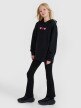 Dziewczęca bluza dresowa nierozpinana z kapturem 4F 4FJRSS25TSWSF2235 - czarna