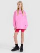 Dziewczęca bluza dresowa nierozpinana z kapturem 4F 4FJRSS25TSWSF2235 - różowa