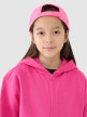 mini: Dziewczęca bluza dresowa rozpinana z kapturem 4F 4FJRAW24TSWSF1830 - różowa (4)