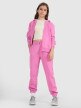 Dziewczęca bluza dresowa rozpinana z kapturem 4F 4FJRAW25TSWSF2466 - różowa