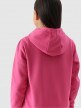 Dziewczęca bluza dresowa rozpinana z kapturem 4F 4FJWMM00TSWSF1315 - różowa