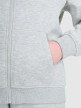 Dziewczęca bluza dresowa rozpinana z kapturem 4F 4FJWMM00TSWSF1861 - szara