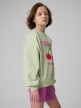 mini: Dziewczęca bluza nierozpinana bez kaptura 4F 4FJRSS26TSWSF2903 - miętowa (3)