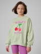 mini: Dziewczęca bluza nierozpinana bez kaptura 4F 4FJRSS26TSWSF2903 - miętowa (1)