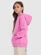 Dziewczęca bluza nierozpinana z kapturem 4F 4FJRAW25TSWSF2467 - różowa