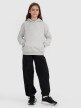 mini: Dziewczęca bluza nierozpinana z kapturem 4F 4FJRMM00TSWSF2465 - szara (8)