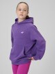 mini: Dziewczęca bluza nierozpinana z kapturem 4F 4FJRSS26TSWSF3040 - fioletowa (3)