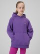 mini: Dziewczęca bluza nierozpinana z kapturem 4F 4FJRSS26TSWSF3040 - fioletowa (2)