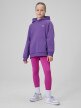 mini: Dziewczęca bluza nierozpinana z kapturem 4F 4FJRSS26TSWSF3040 - fioletowa (5)