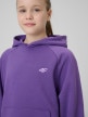 mini: Dziewczęca bluza nierozpinana z kapturem 4F 4FJRSS26TSWSF3040 - fioletowa (4)
