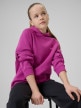  4F JUNIOR Dziewczęca bluza nierozpinana z kapturem 4F 4FJRSS26TSWSF3040  różowa Różowy